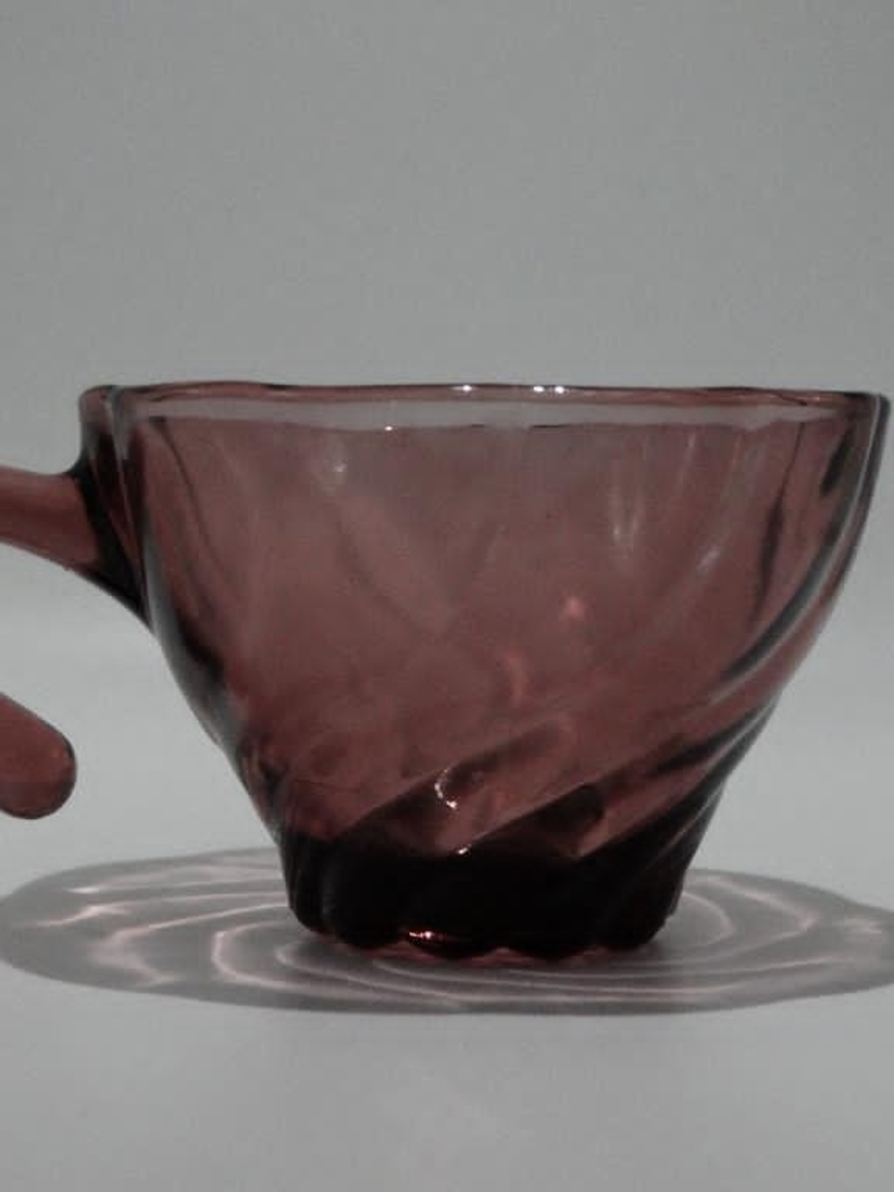 Vtg 1960s Hazel Atlas Moroccan Amethyst ALPINE Swirl Punch Bowl Cup | Set of 10